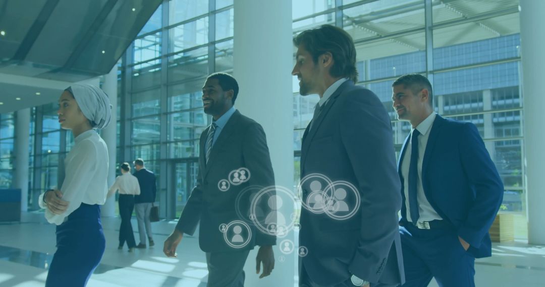 Global Business Professionals Engaging in Networking