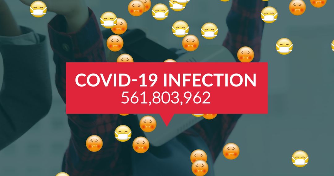 Global Pandemic Concept with VR and Sick Emojis