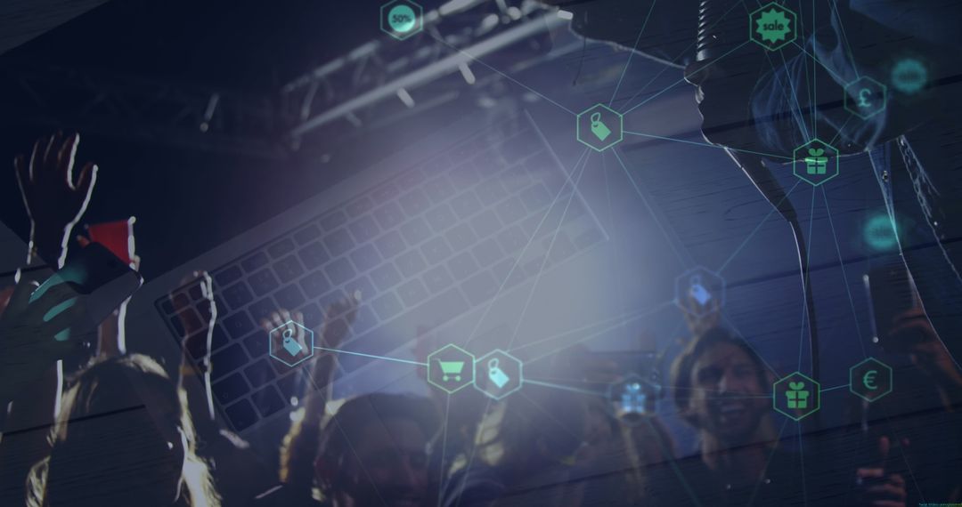 Digital Network Overlay at Energetic Music Festival