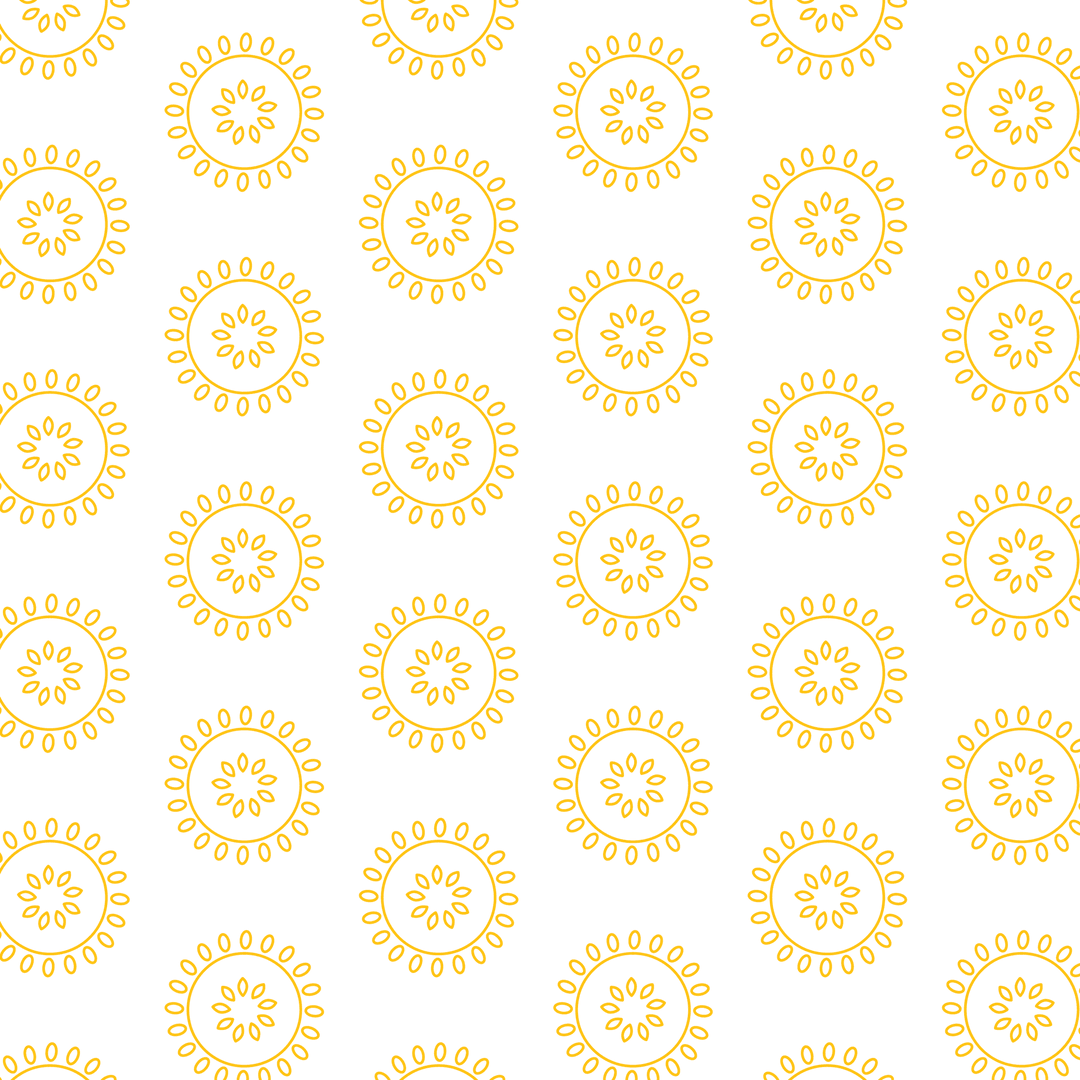 Seamless Yellow Flower Pattern on Transparent Background for Digital Designs