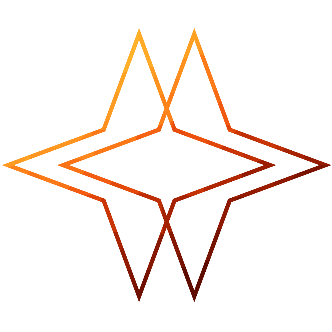 Abstract Double Stars Art on Transparent Background