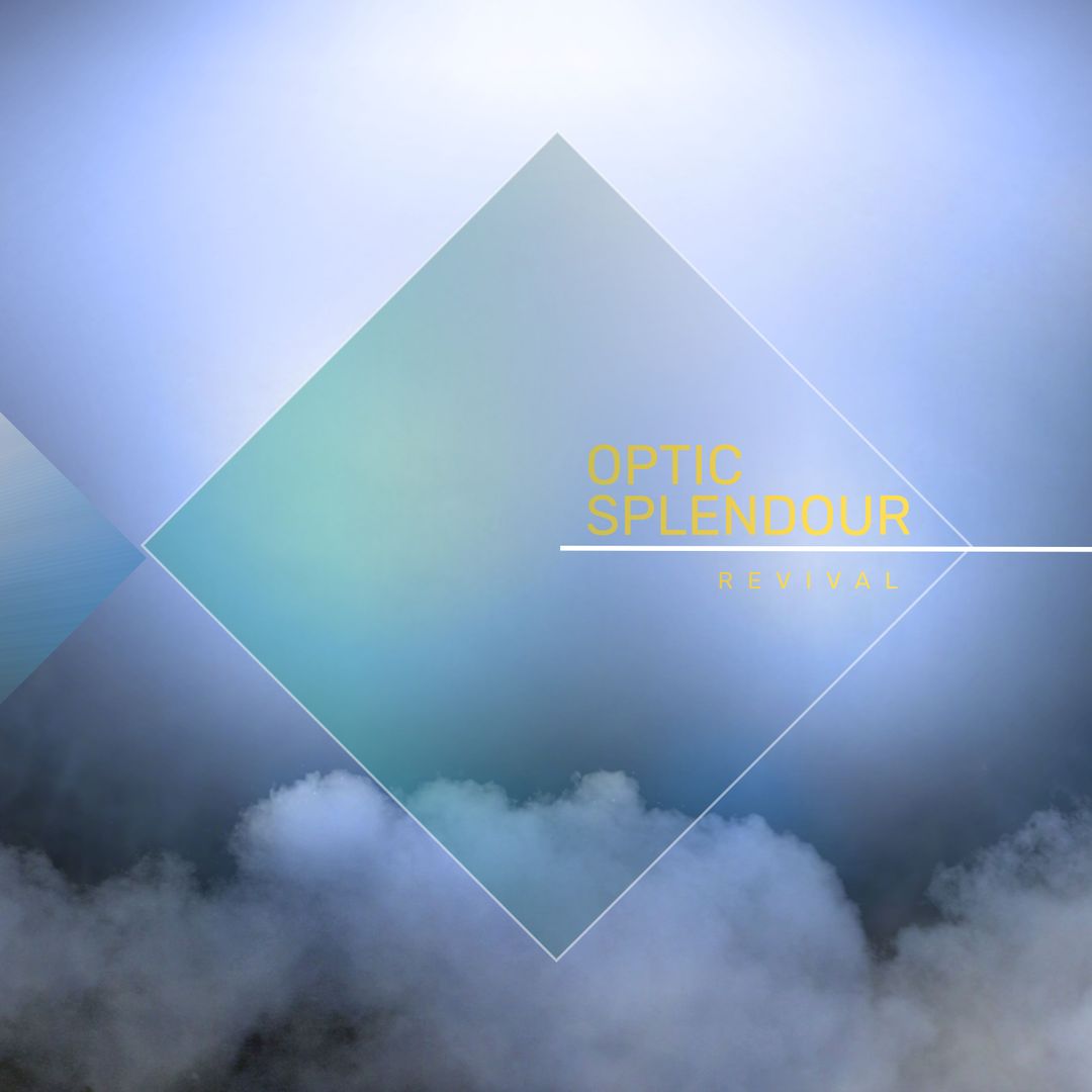Surreal Album Cover with Diamond Shapes and Soft Clouds - Download Free Stock Images Pikwizard.com