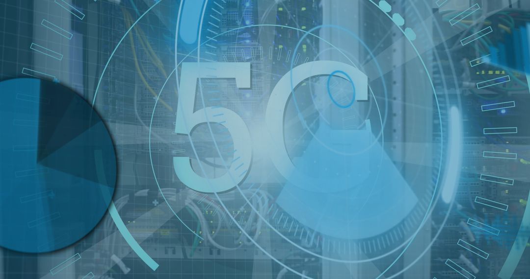 Abstract 5G Technology Data Processing Visualization