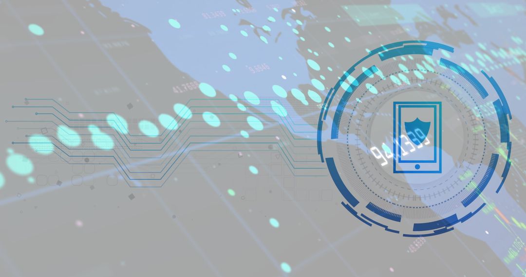 Cybersecurity Technology Concept with Digital Shield Icon