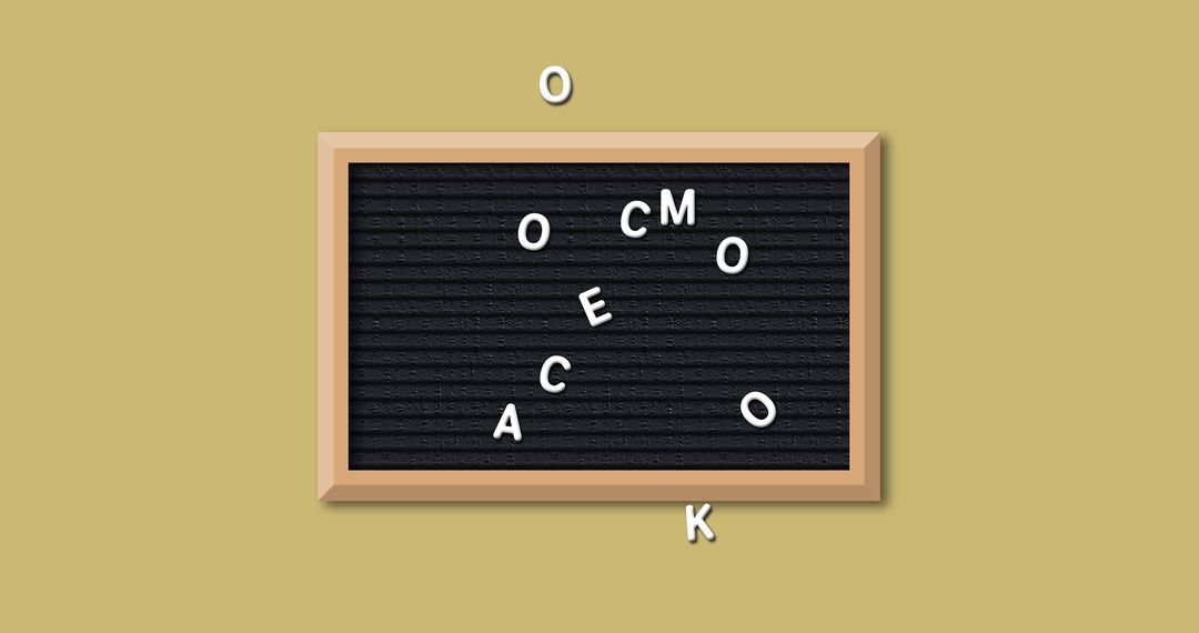 Scattered Letter Board with Colorful Background