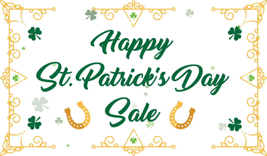 Saint Patrick's Day Sale Design with Transparent Background