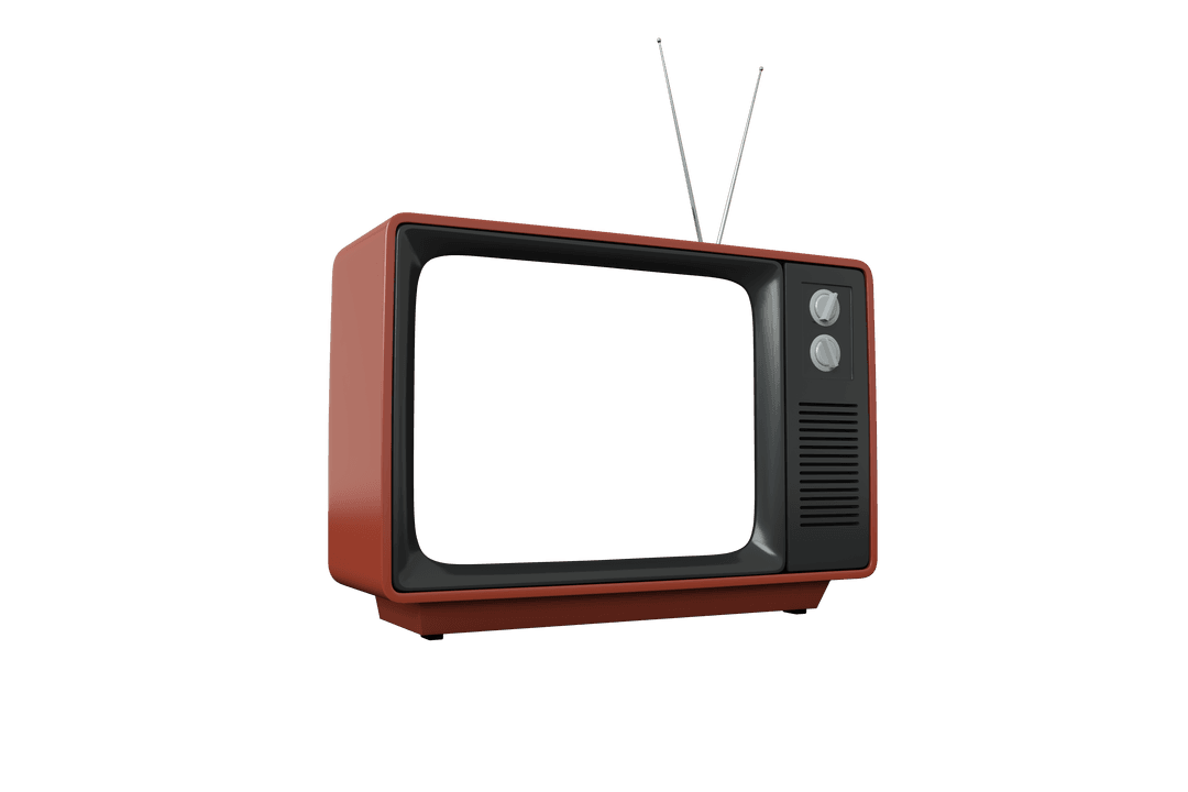 Retro Red TV Set on Transparent Background with Copy Space - Download Free Stock Images Pikwizard.com