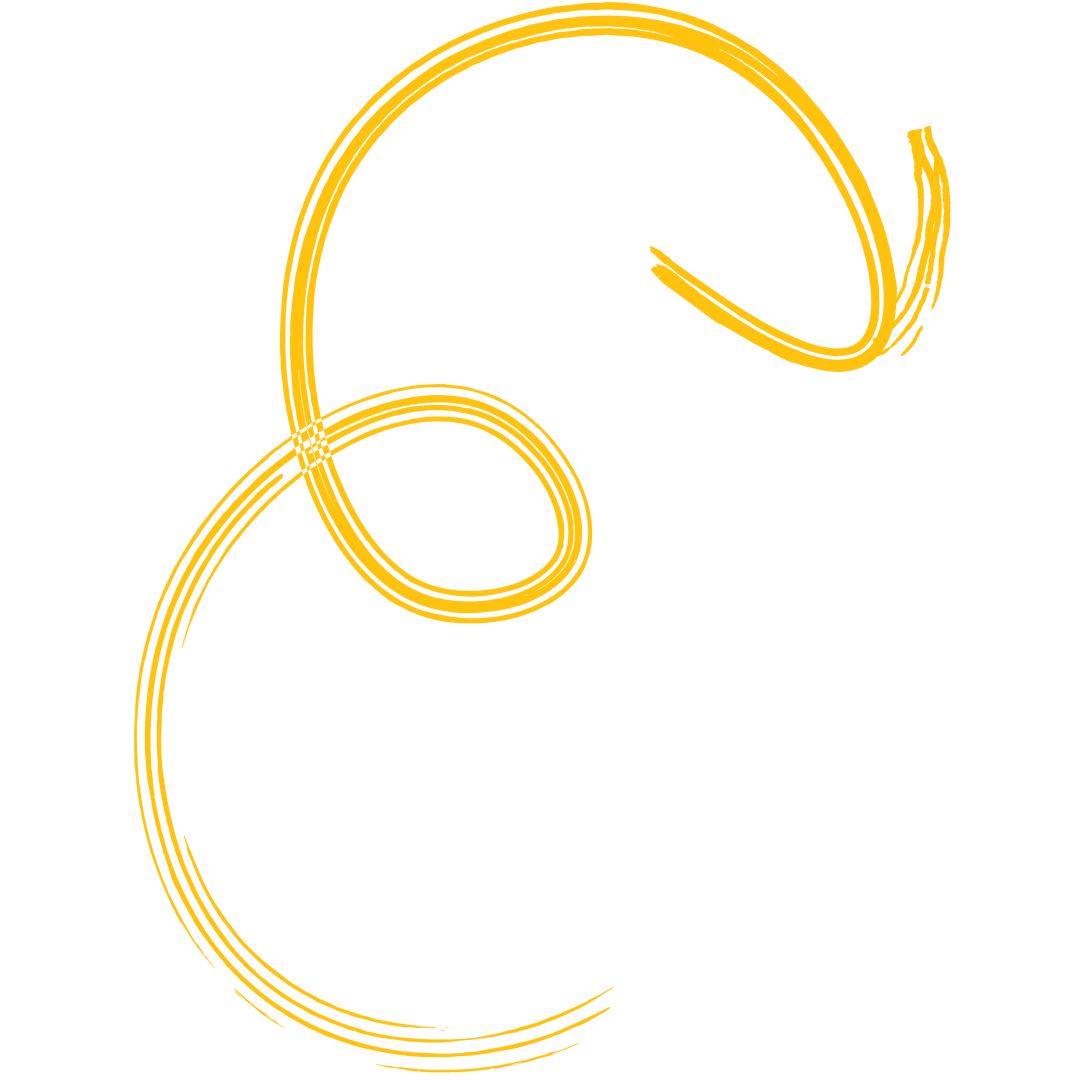 Yellow Abstract Arrow Illustration on Transparent Background