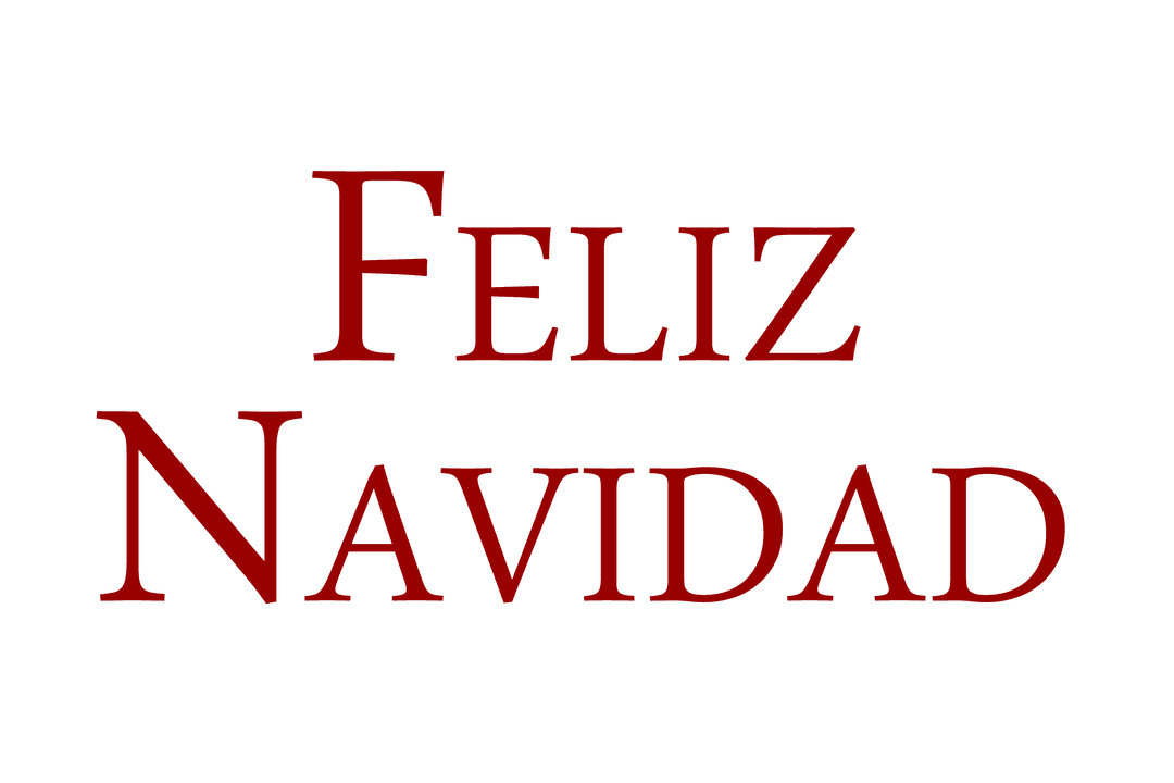 Feliz Navidad Text with Transparent Background for Festive Design