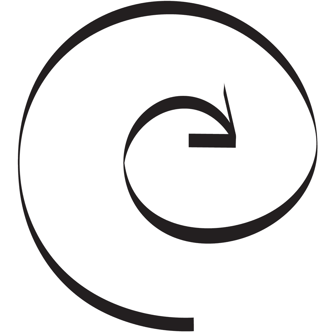 Transparent Black Spiral Arrow Icon Illustration