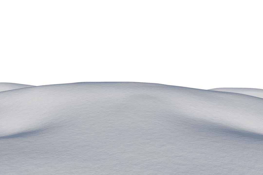 Field of Snow on Transparent Background Isolated Winter Scene