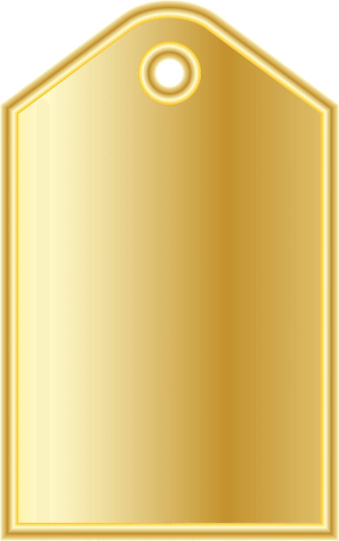 Blank Yellow Badge with Copy Space on Transparent Background