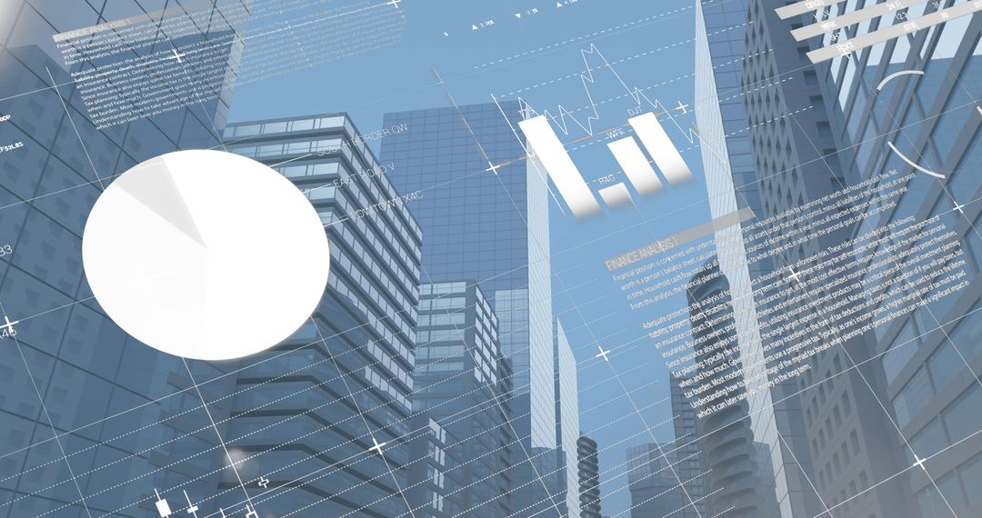 Data Analytics with Futuristic Cityscape Background