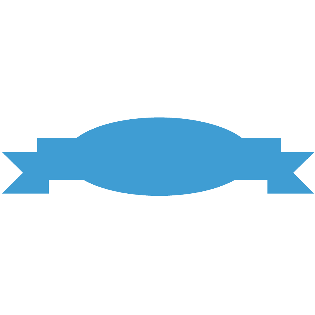 Blue Promotional Banner on Transparent Background for Copy Space