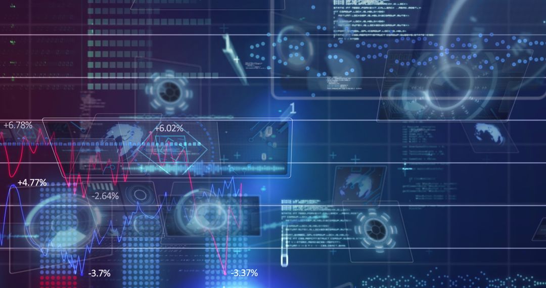 Futuristic Interface with Data Analytics and Graphics - Free Images, Stock Photos and Pictures on Pikwizard.com