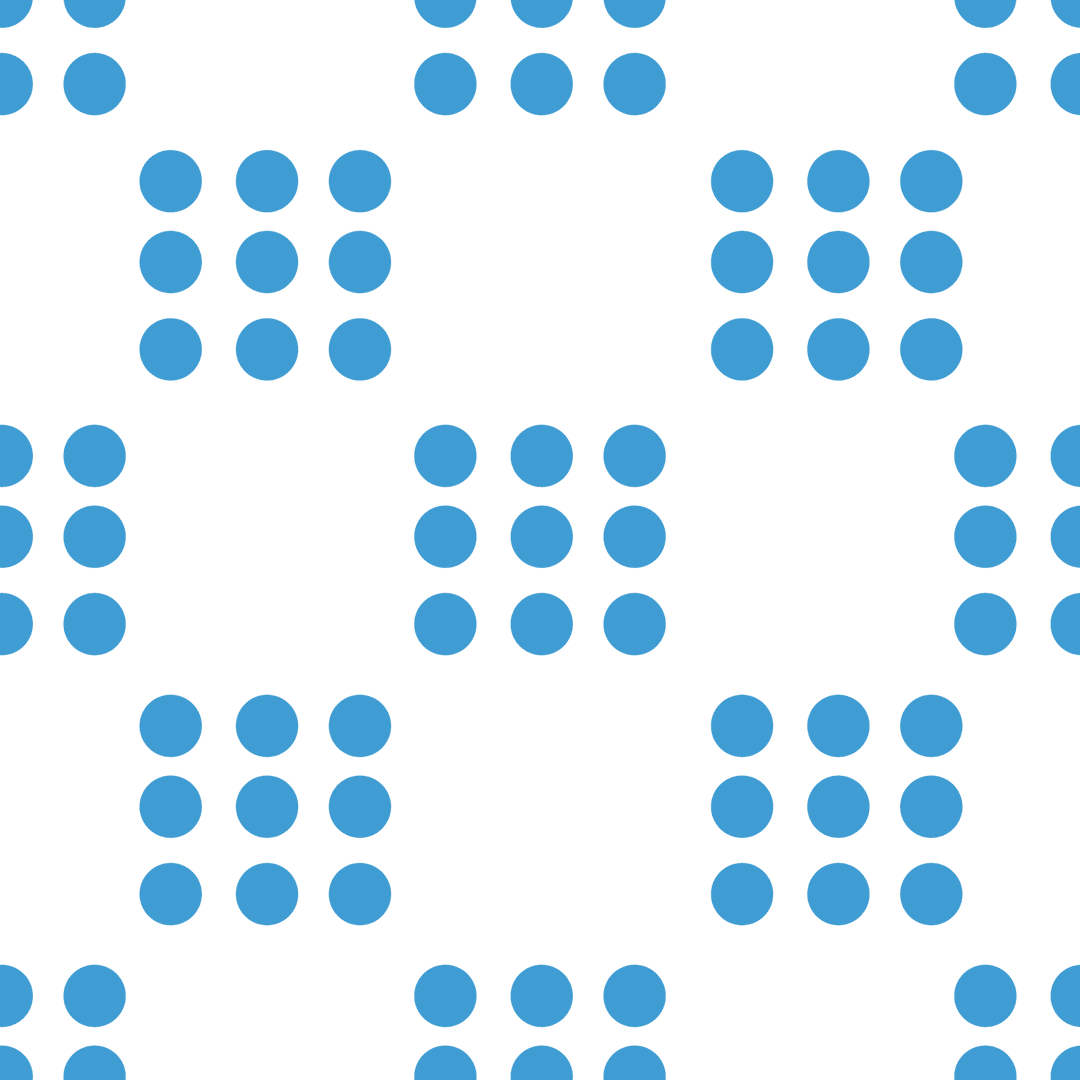 Symmetrical Blue Circles Pattern on Transparent Background
