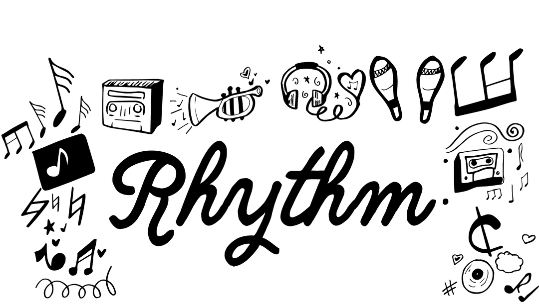 Rhythm Text Illustration on Transparent Background