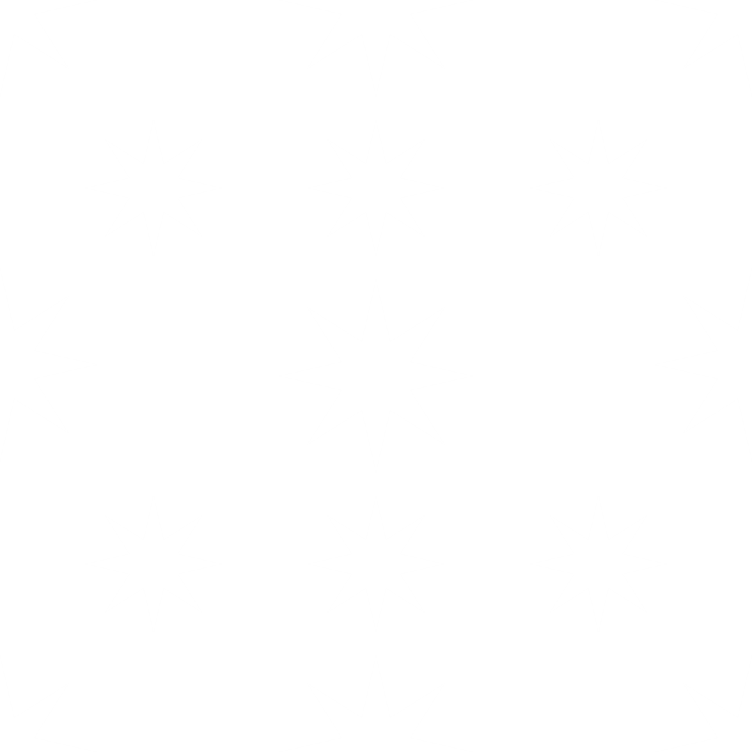 Stellar Pattern of White Stars on Transparent Background