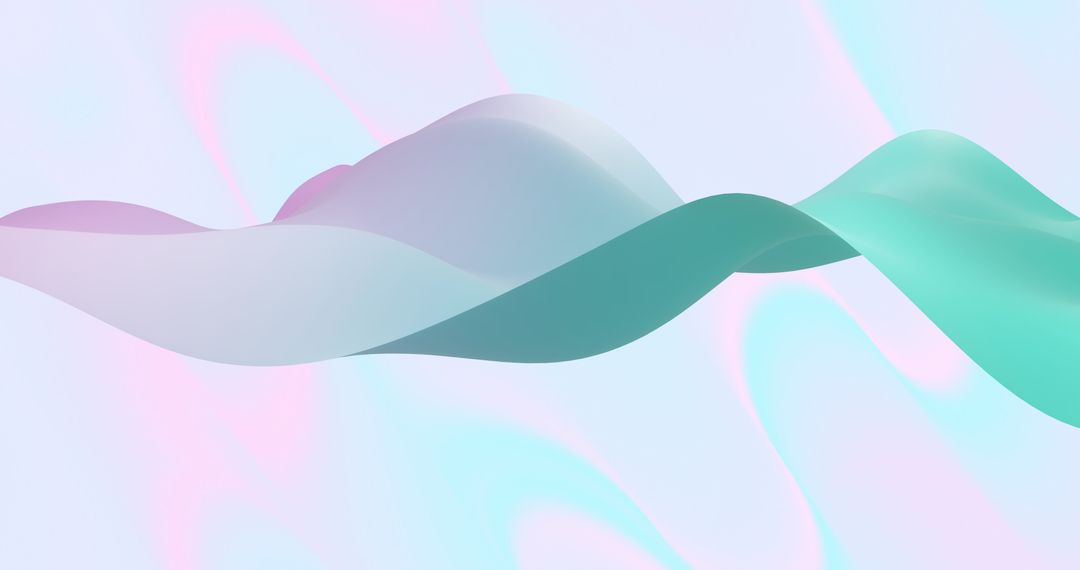 Calm Abstract Flowing Waves in Soft Pastel Colors