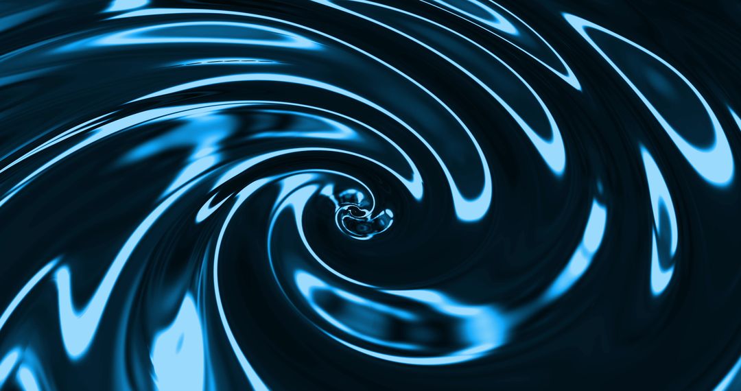 Hypnotic Metallic Blue Liquid Swirling in Abstract Motion
