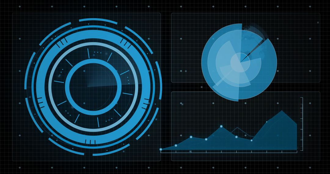 Futuristic Digital Data Interface Concept Illustration