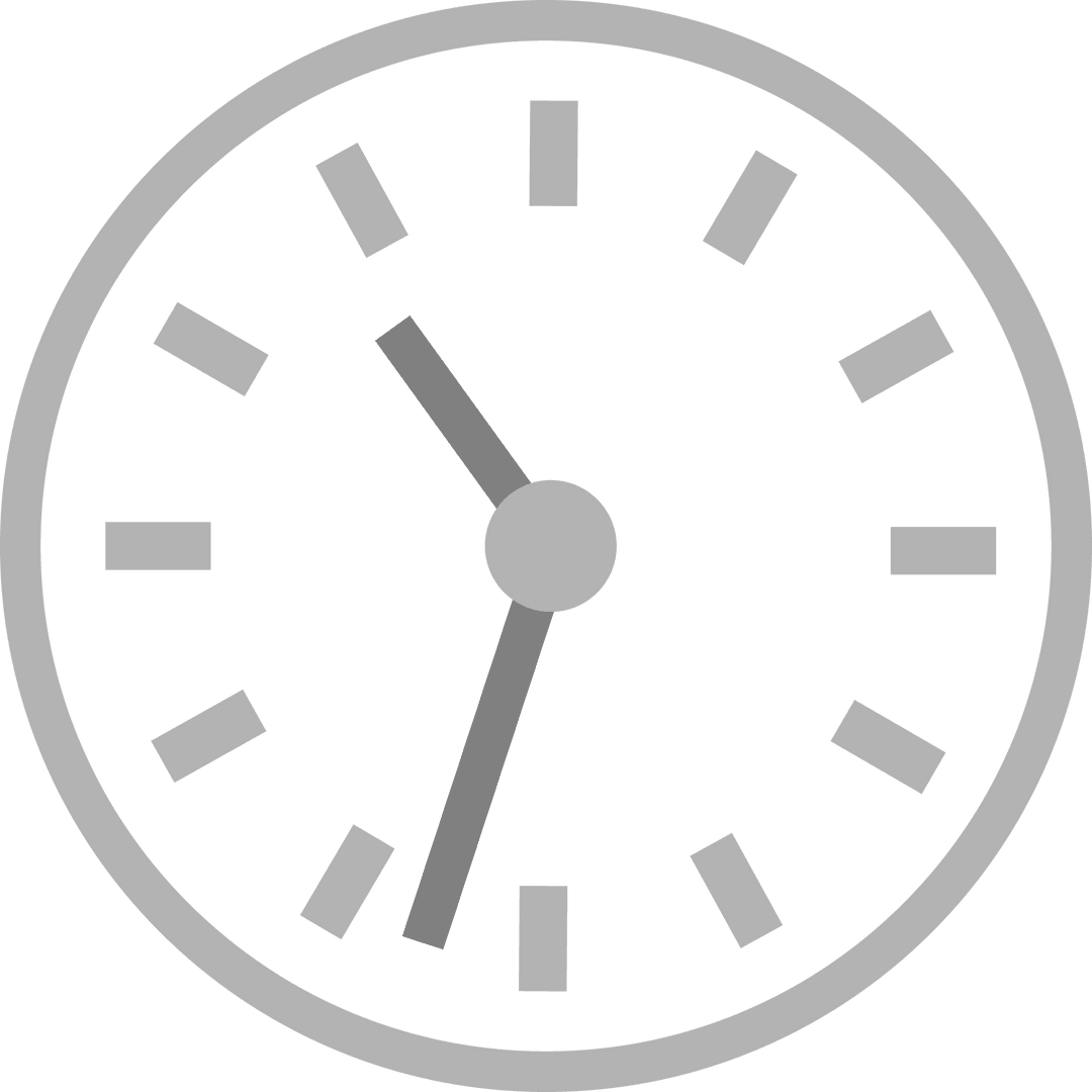 Transparent Gray Clock Face Vector Illustration