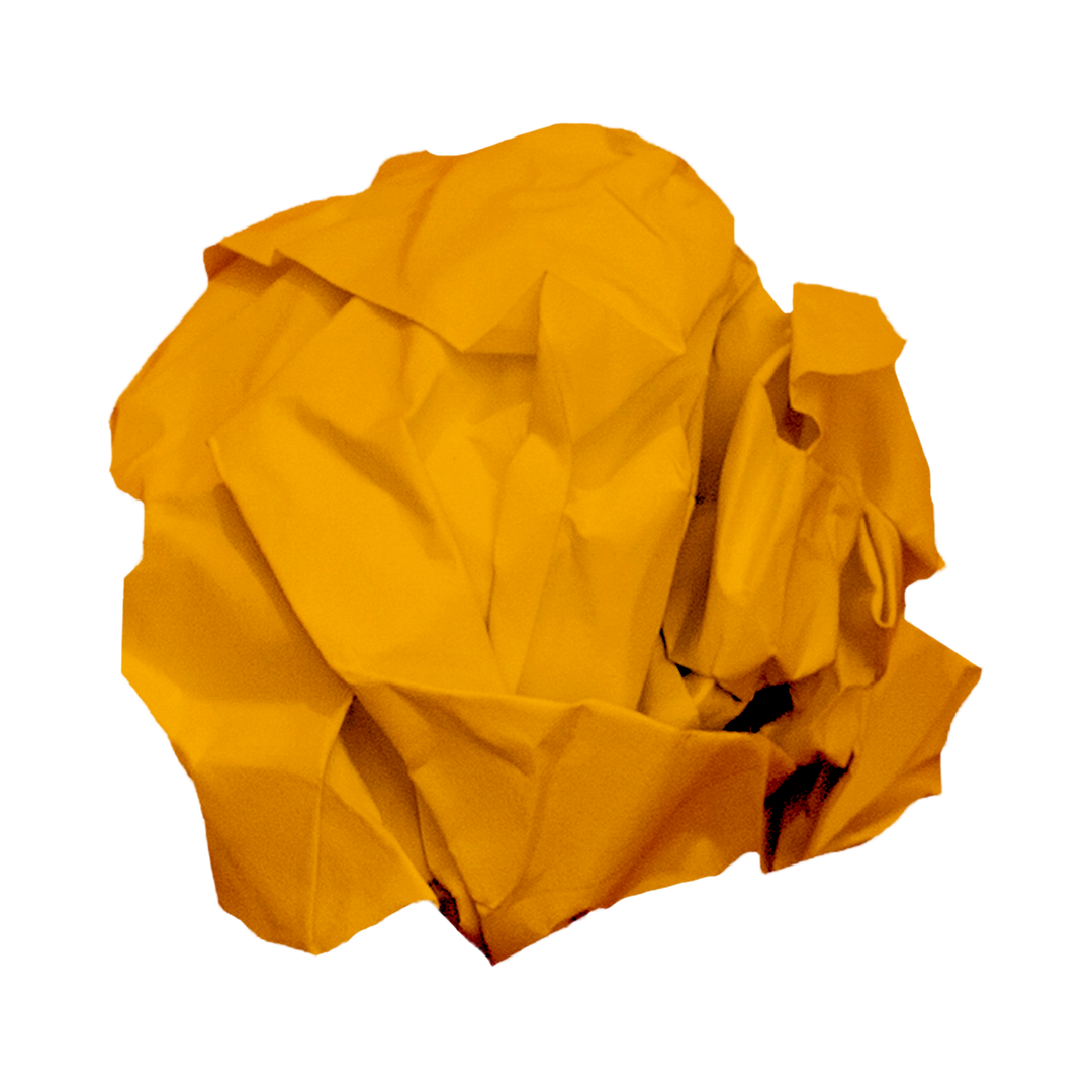 Crumpled Yellow Paper Isolated on Transparent Background - Download Free Stock Images Pikwizard.com