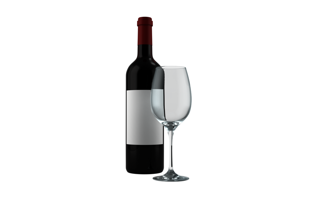 Transparent Red Wine Bottle and Glass Vector Illustration - Download Free Stock Images Pikwizard.com