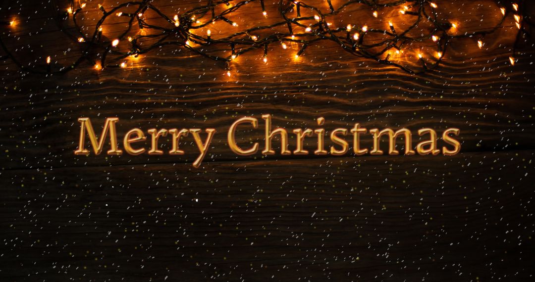 Festive Merry Christmas Greeting on Rustic Wood Background - Free Images, Stock Photos and Pictures on Pikwizard.com