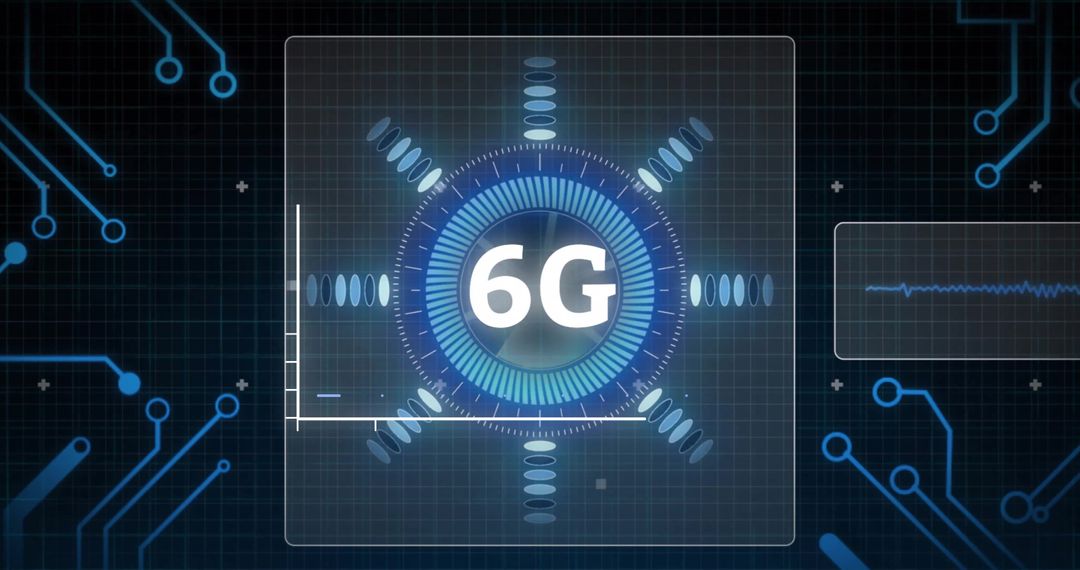Advanced 6G Technology Concept Over Circuit Board