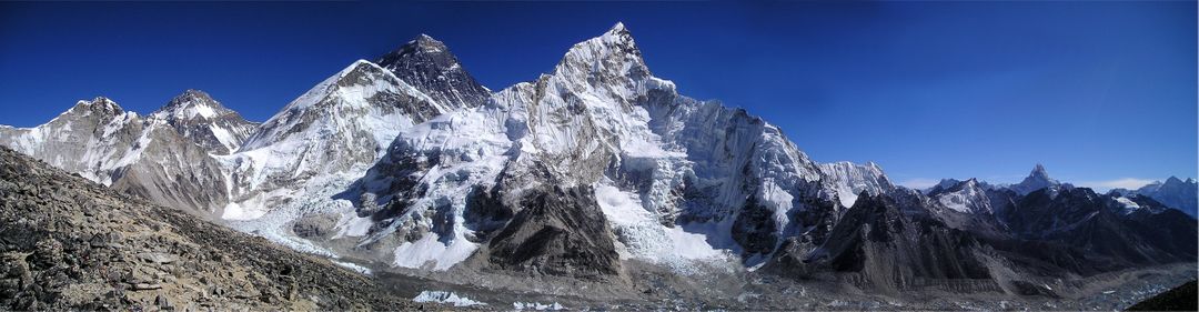 Panoramic View of the Majestic Himalayas with Snow-Capped Peaks - Free Images, Stock Photos and Pictures on Pikwizard.com