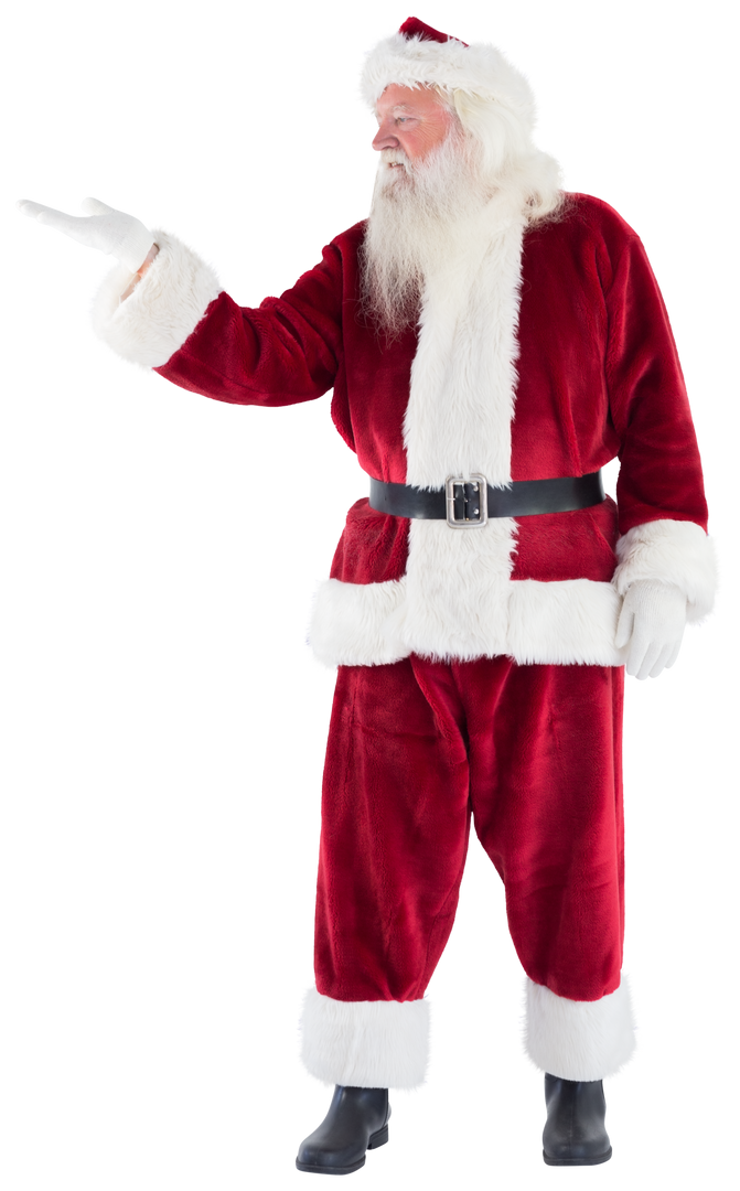 Realistic Santa Claus Pointing on Transparent Background - Download Free Stock Images Pikwizard.com