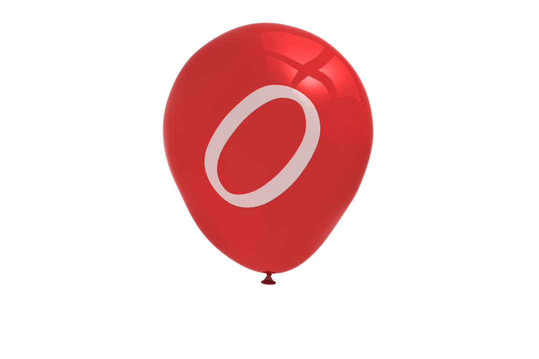 Red Balloon with Letter O Isolated on Transparent Background Vector - Download Free Stock Images Pikwizard.com