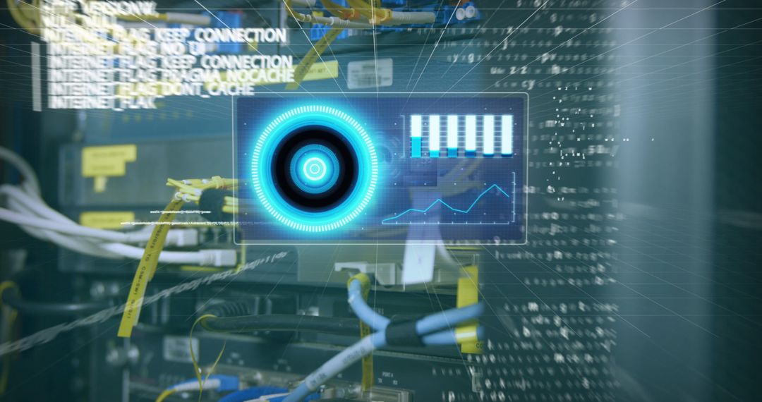 Futuristic Digital Interface Over Data Server Technology