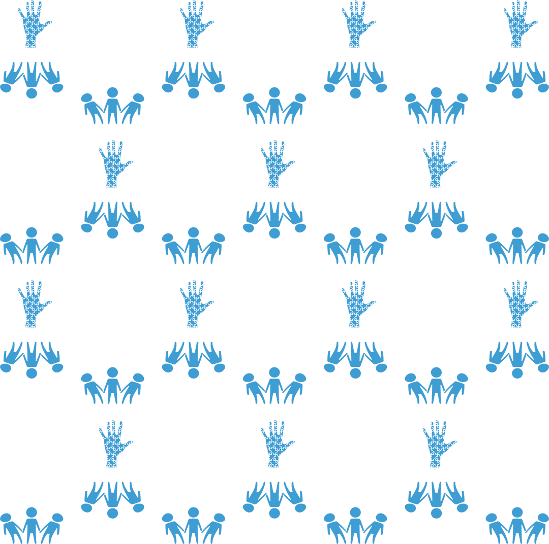 Abstract Blue Pattern on Transparent Background with Repeat Design