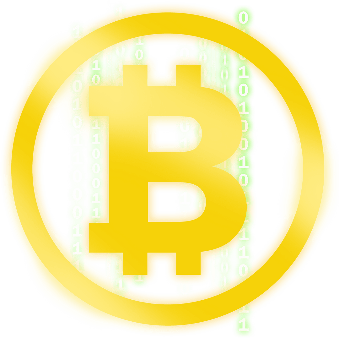 Transparent Bitcoin Symbol with Digital Binary Overlay Background - Download Free Stock Images Pikwizard.com