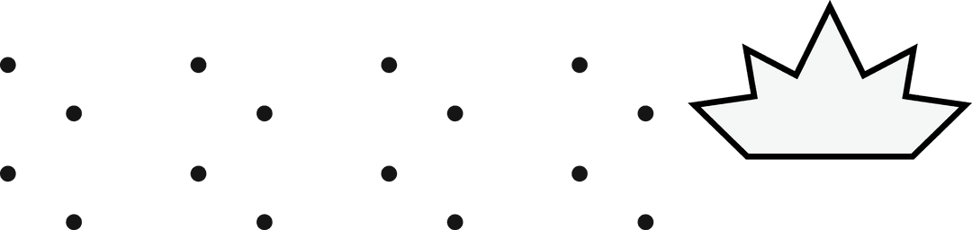 Abstract Dots and Starburst Design on Transparent Background