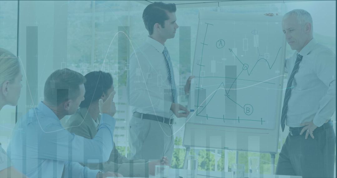 Business Meeting with Financial Data Analysis Among Professionals