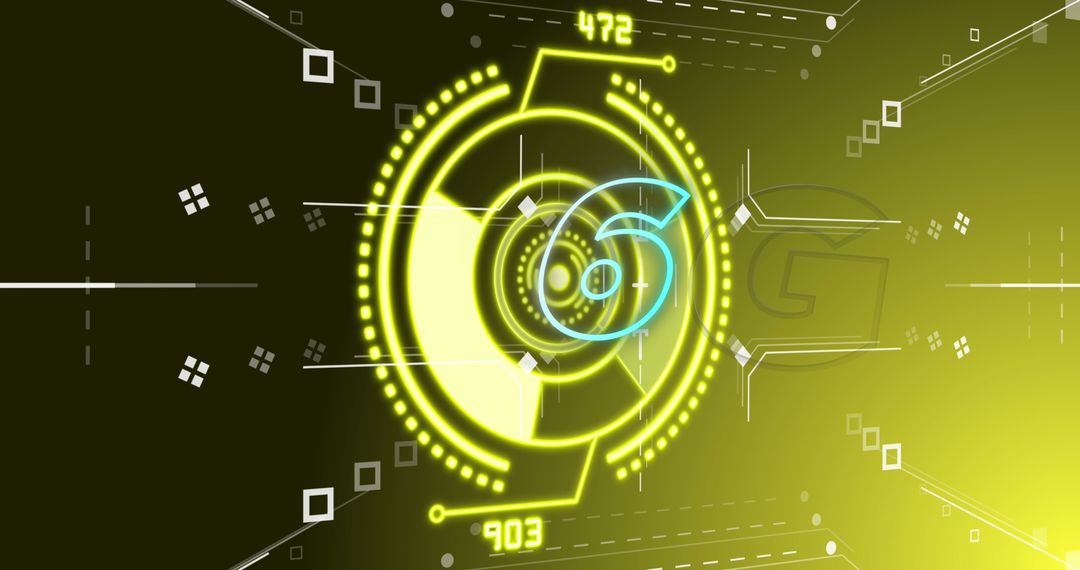 6G Technology Digital HUD Interface