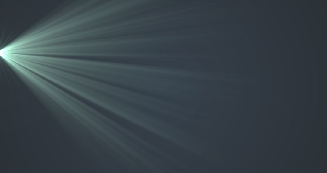 Glowing Green Light Rays on Grey Background