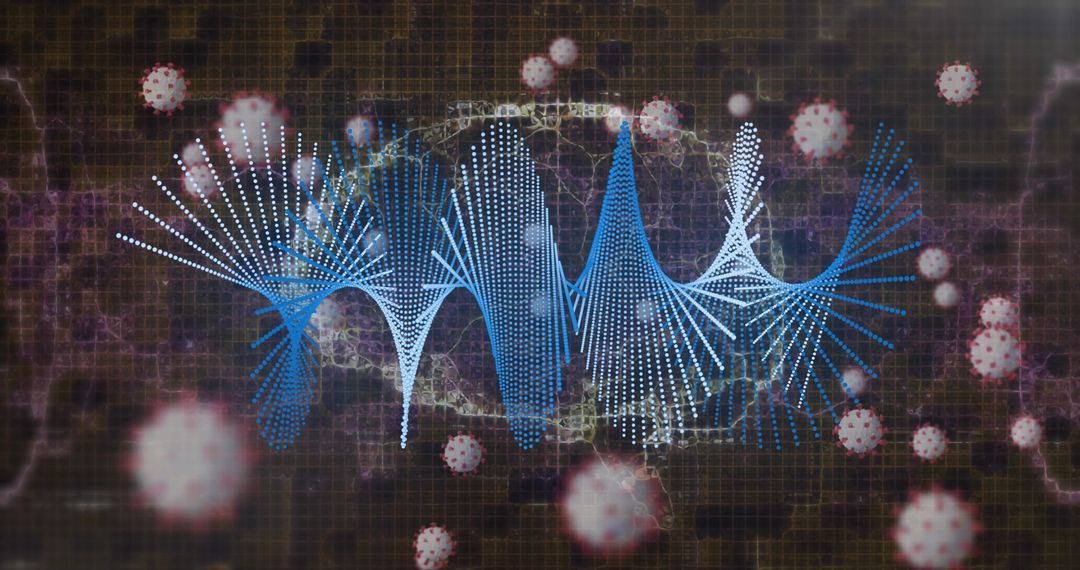 DNA Strand and Virus Concept in Biotechnology Research