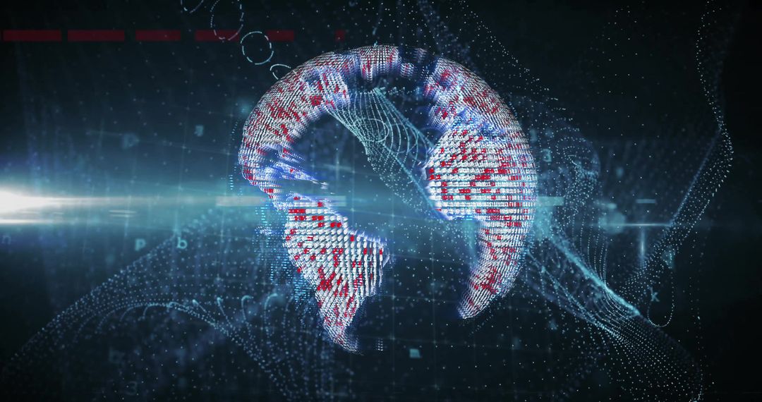 Digital Globe with Padlock Represents Global Cybersecurity