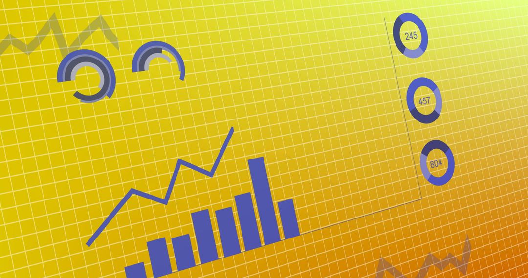 Digital Financial Data Analysis on Gradient Grid Background