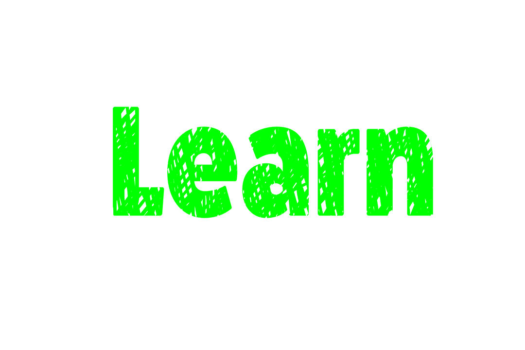 Green Underlined Learn Text with Transparent Background - Download Free Stock Images Pikwizard.com