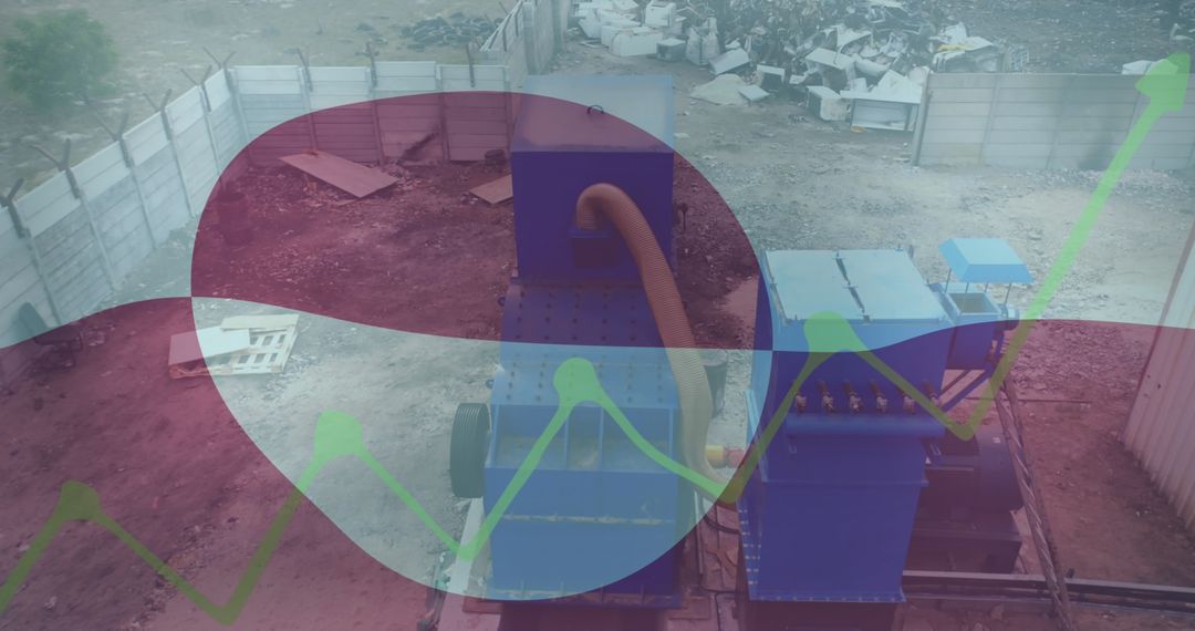 Digital Data Processing Overlaid on Greenland Flag Background