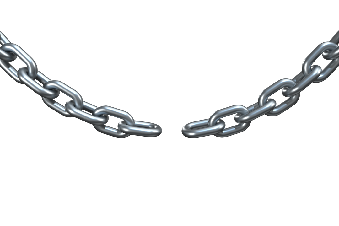 Transparent Chain Links Showing Breakage and Weakness Concept - Download Free Stock Images Pikwizard.com