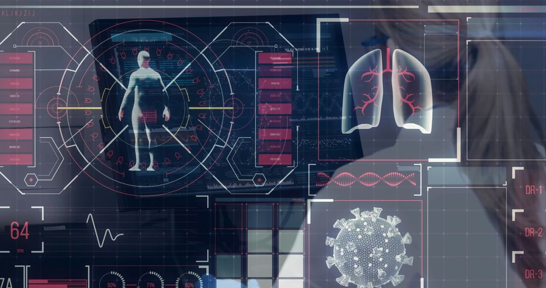Advanced Medical Technology Interface on Computer Screen