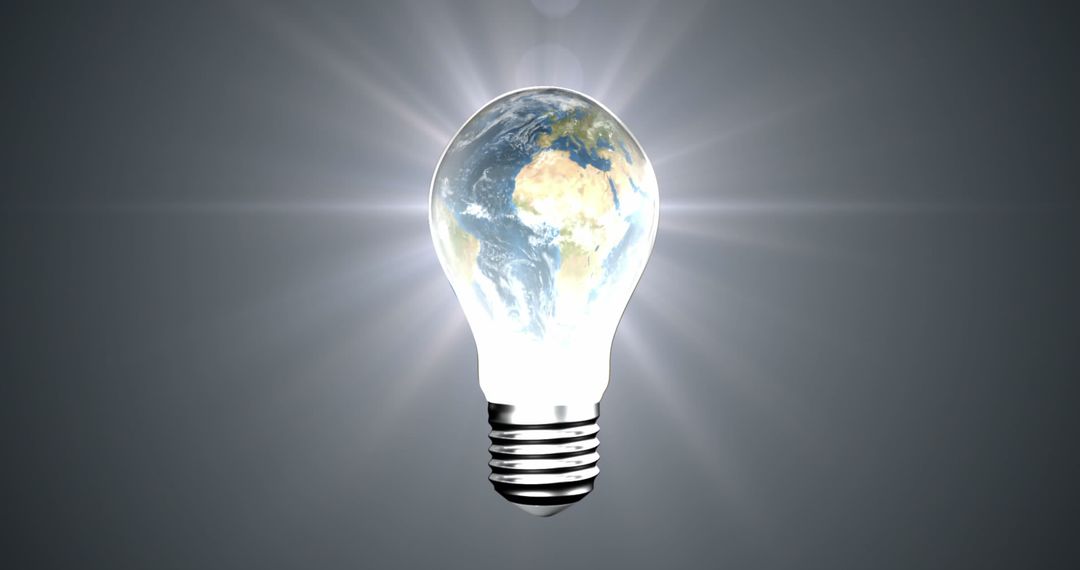 Globe Within Light Bulb Symbolizing Global Innovation