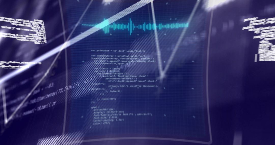 Digital data processing visualization with code and 6g technology