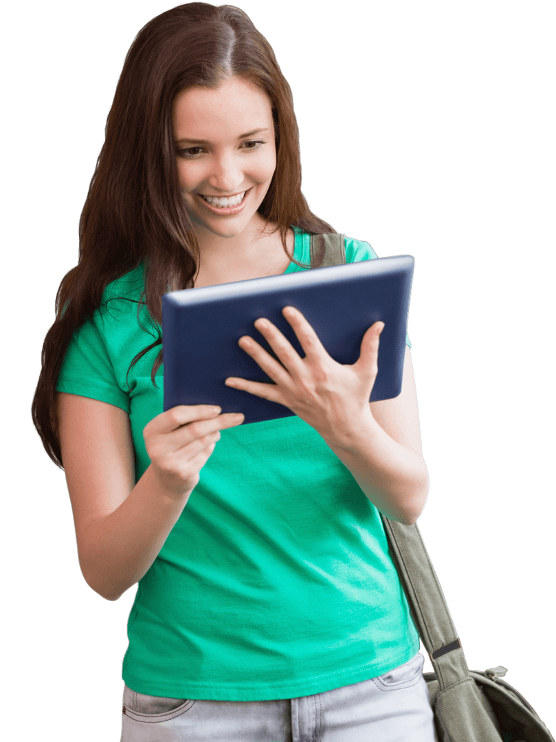 Student Transparently Engaging with Tablet Device